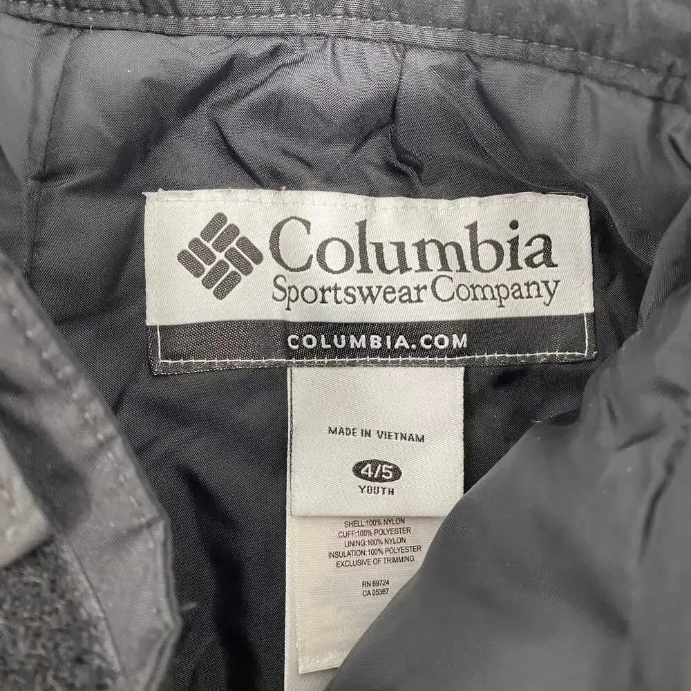 Columbia Black Snow Pants | Boys Regular 4 Nylon-Polyester